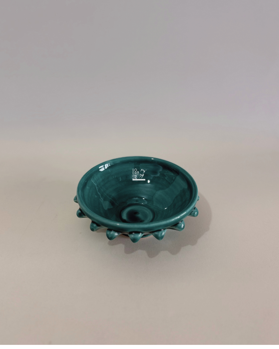 Pigna Aperta Verde Petrolio | Ceramiche Artistiche Calabresi