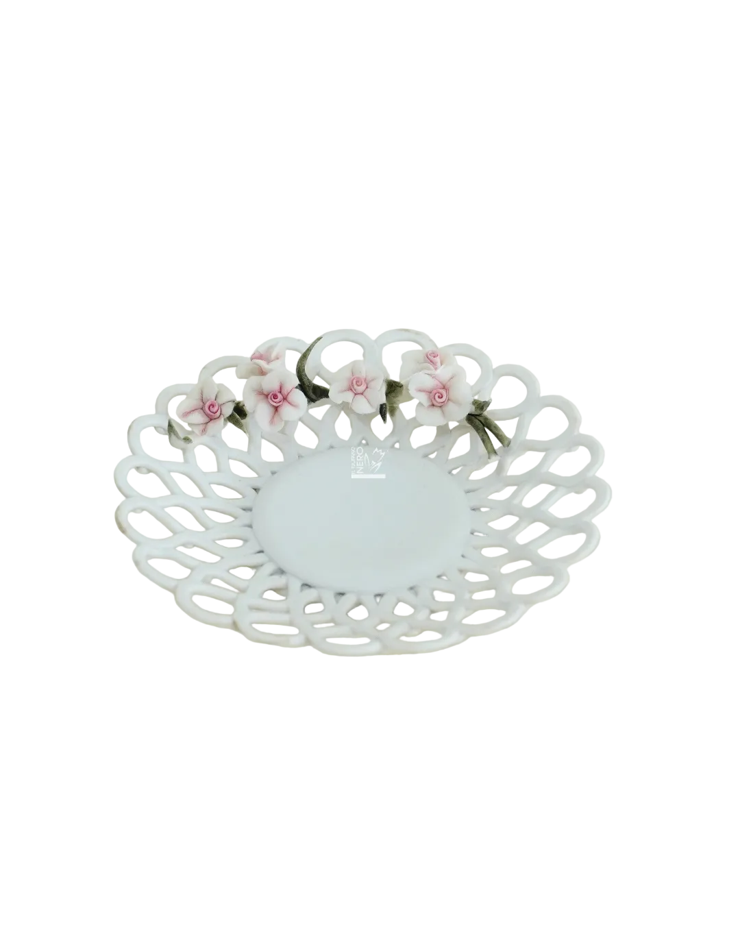Piattino Traforato Rose | Maiello Capodimonte