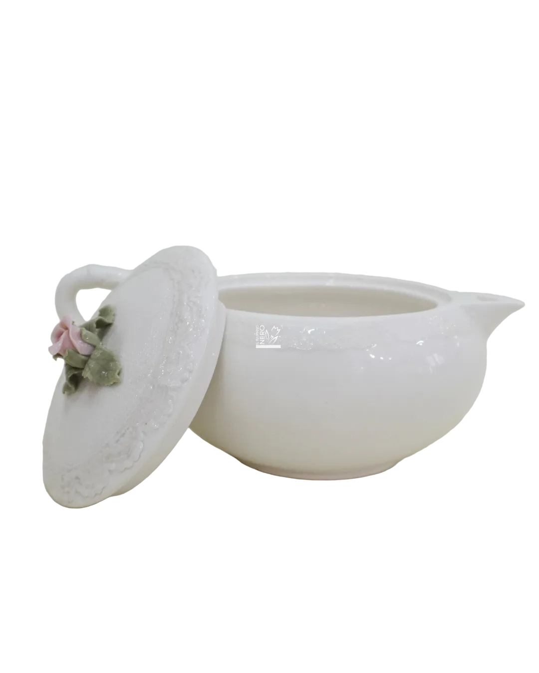 Teiera in Porcellana Bianca con Fiore | Royal Class-HERVIT