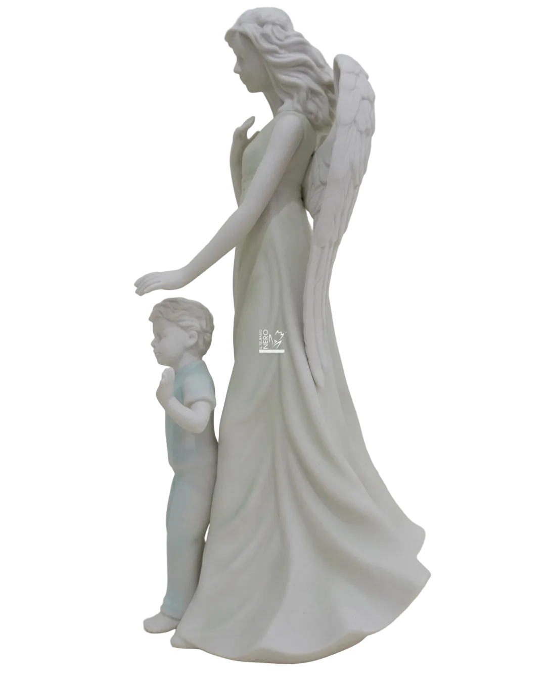 Statuina Angelo Custode con Bimbo | Royal Class-HERVIT