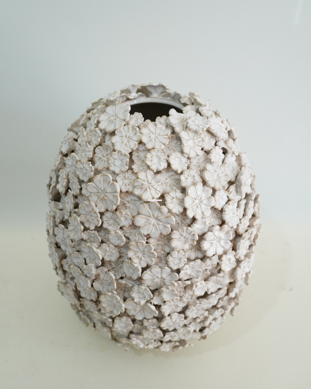 Vaso Ovoidale con Fiori Tridimensionali | EDG