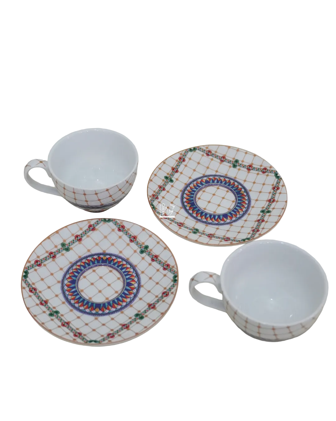 Set di 2 Tazzine con Piattino Trinacria | HENRIETTE