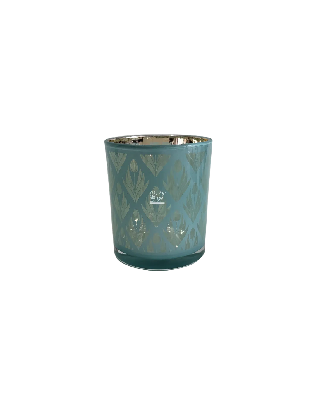 Portacandela Tulipano Rombi Cilindro Azzurro | EDG