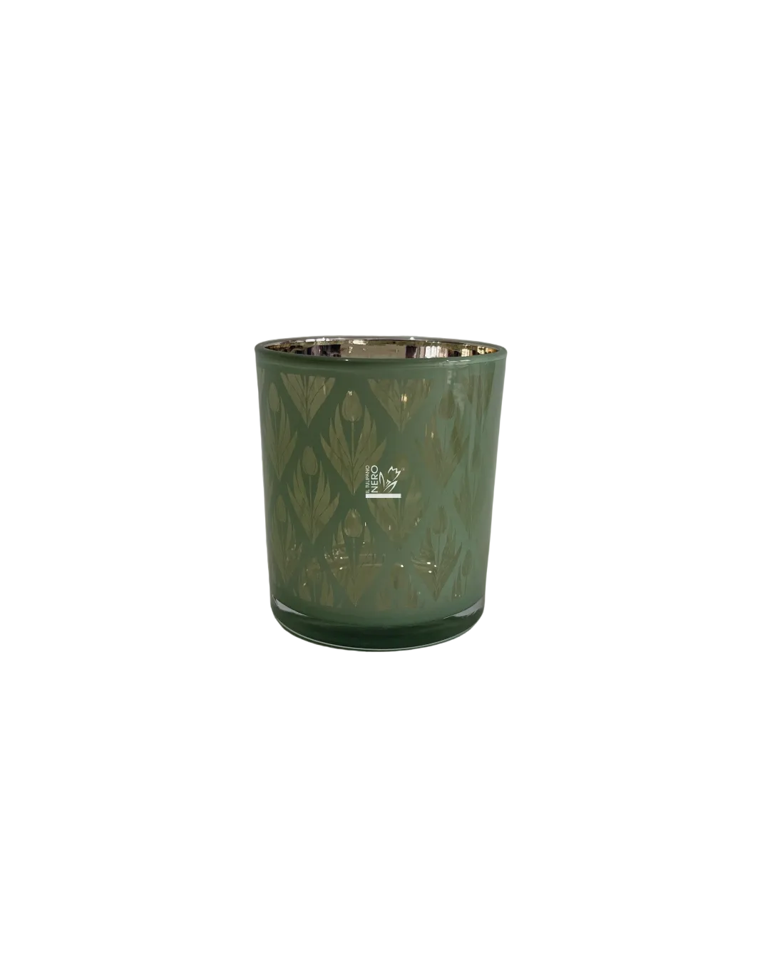 Portacandela Tulipano Rombi Cilindro Verde | EDG