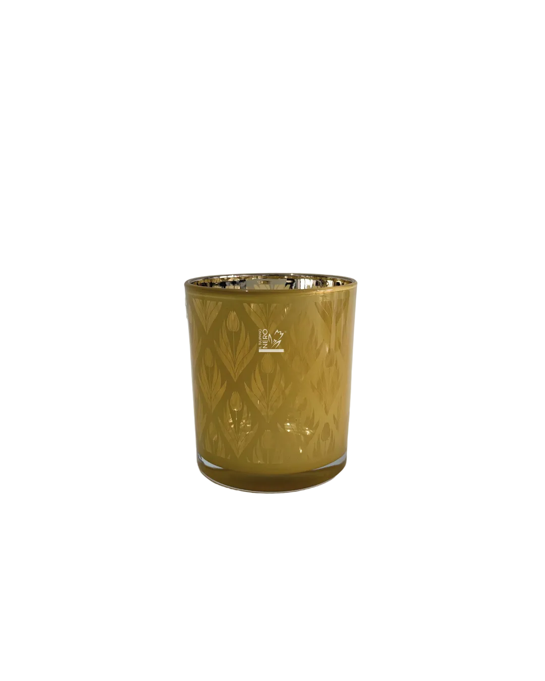 Portacandela Tulipano Rombi Cilindro Giallo | EDG