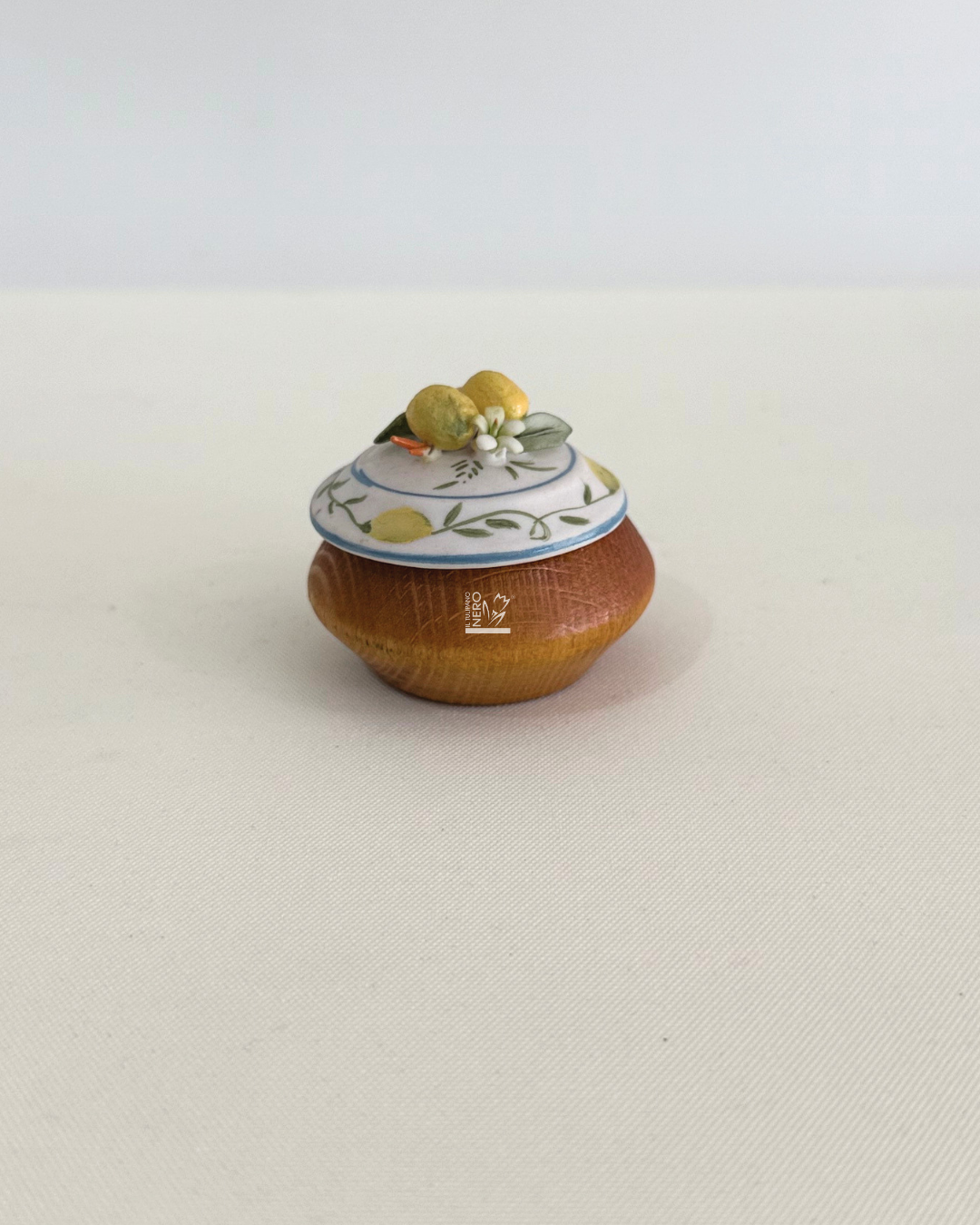 Scatolina Ocra con Limoni | Capodimonte