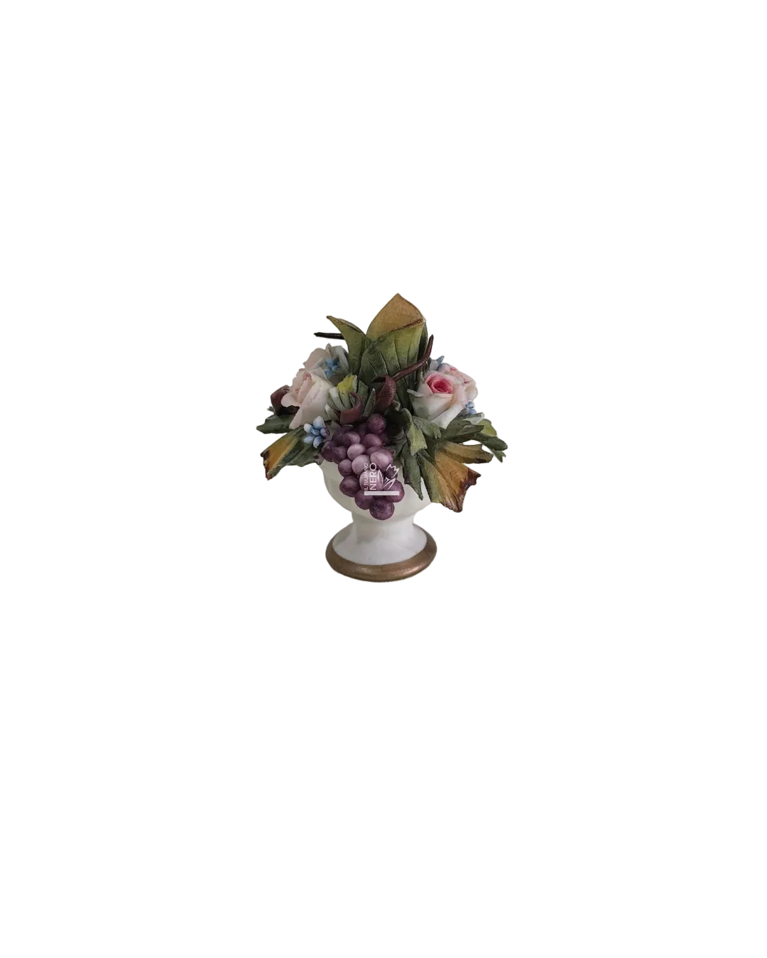 Vasetto con Rose e Uva | Capodimonte