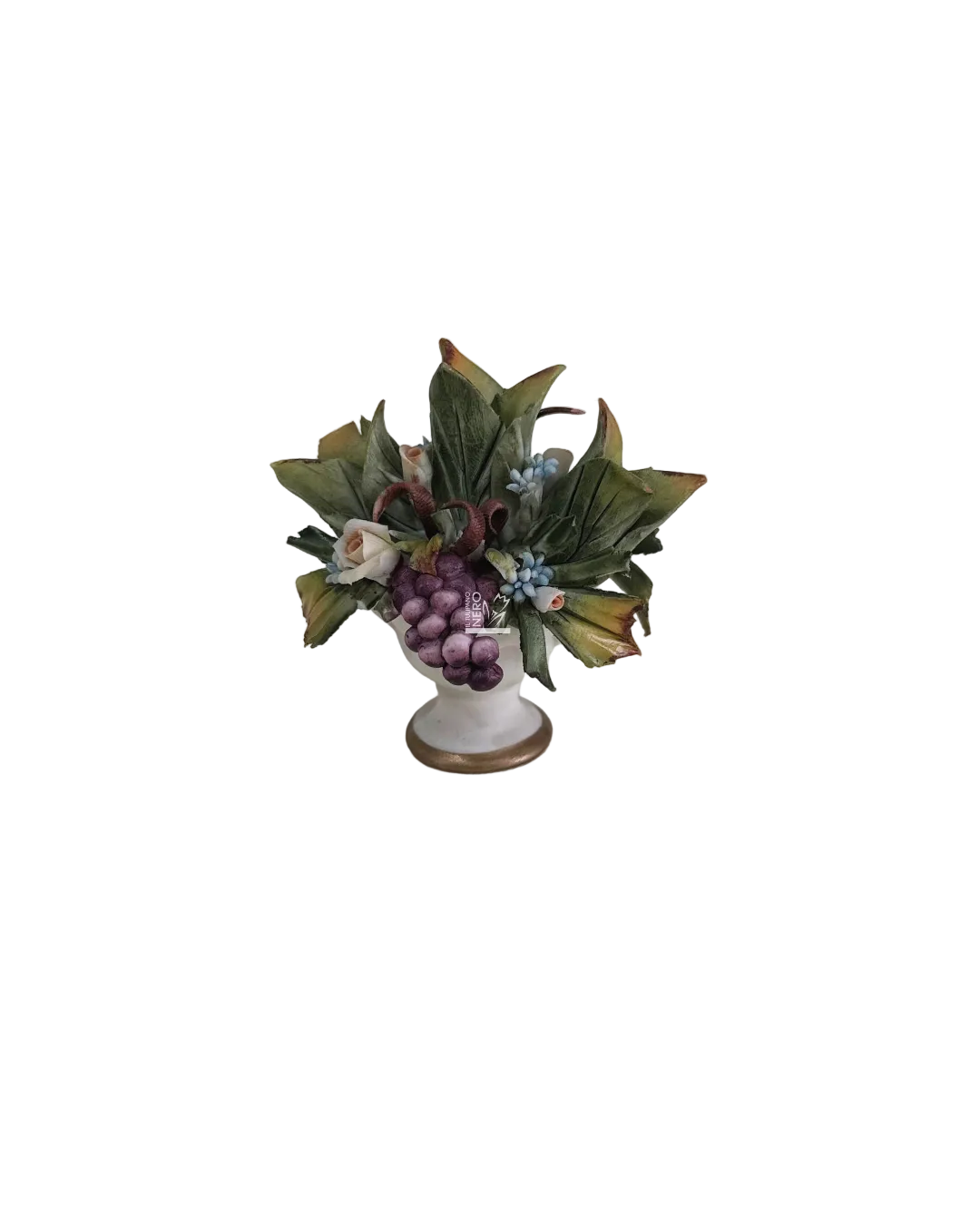Vasetto con Uva e Fiori | Capodimonte