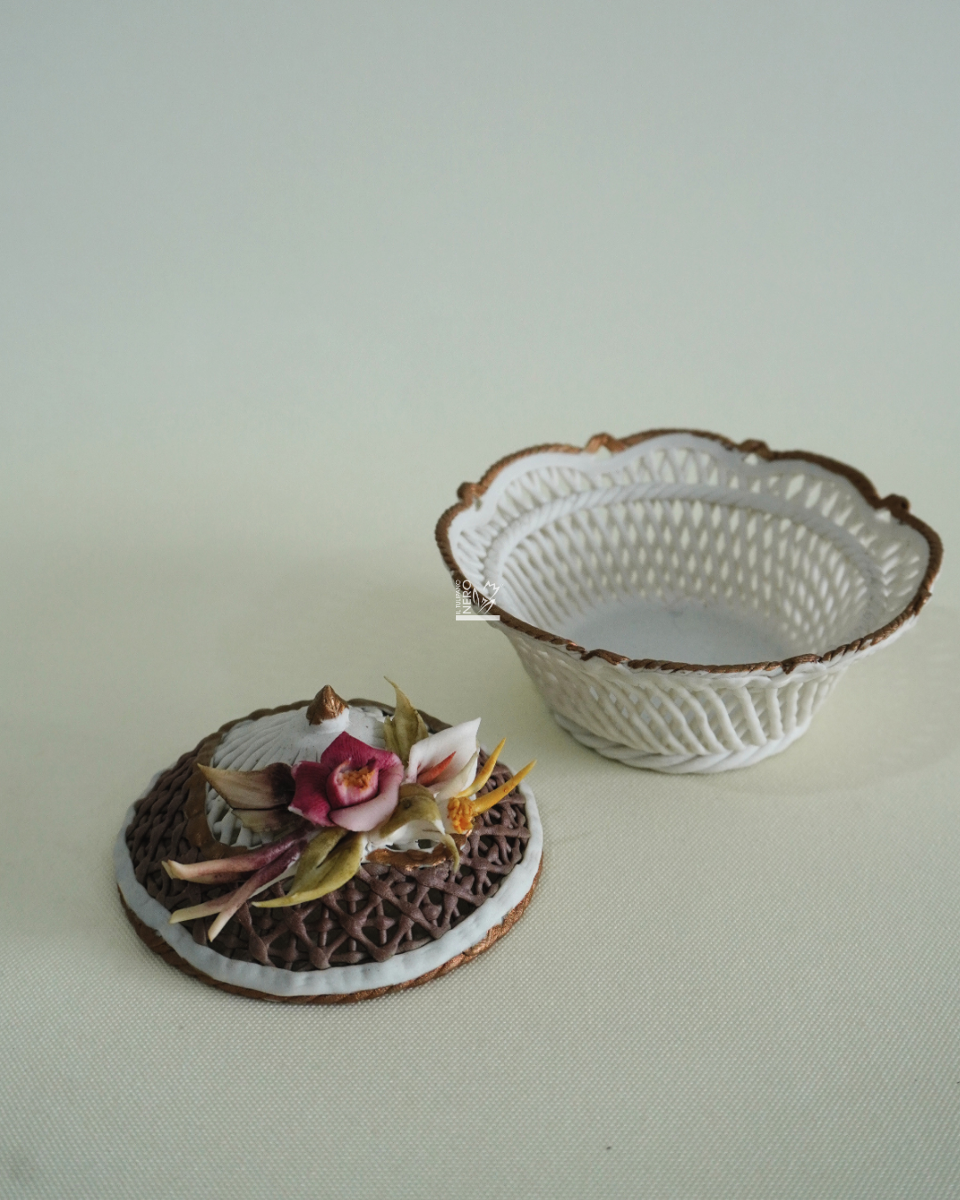 Cestino con Coperchio | Maiello Capodimonte