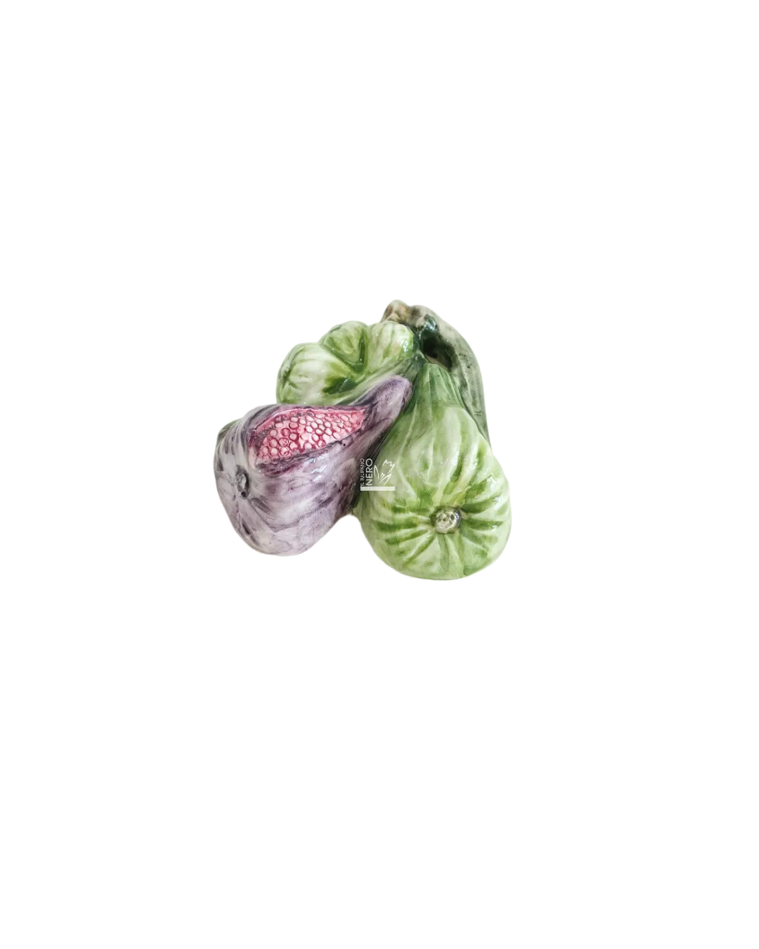 Coppia di Fichi Viola e Verde | Ceramiche Artistiche Calabresi