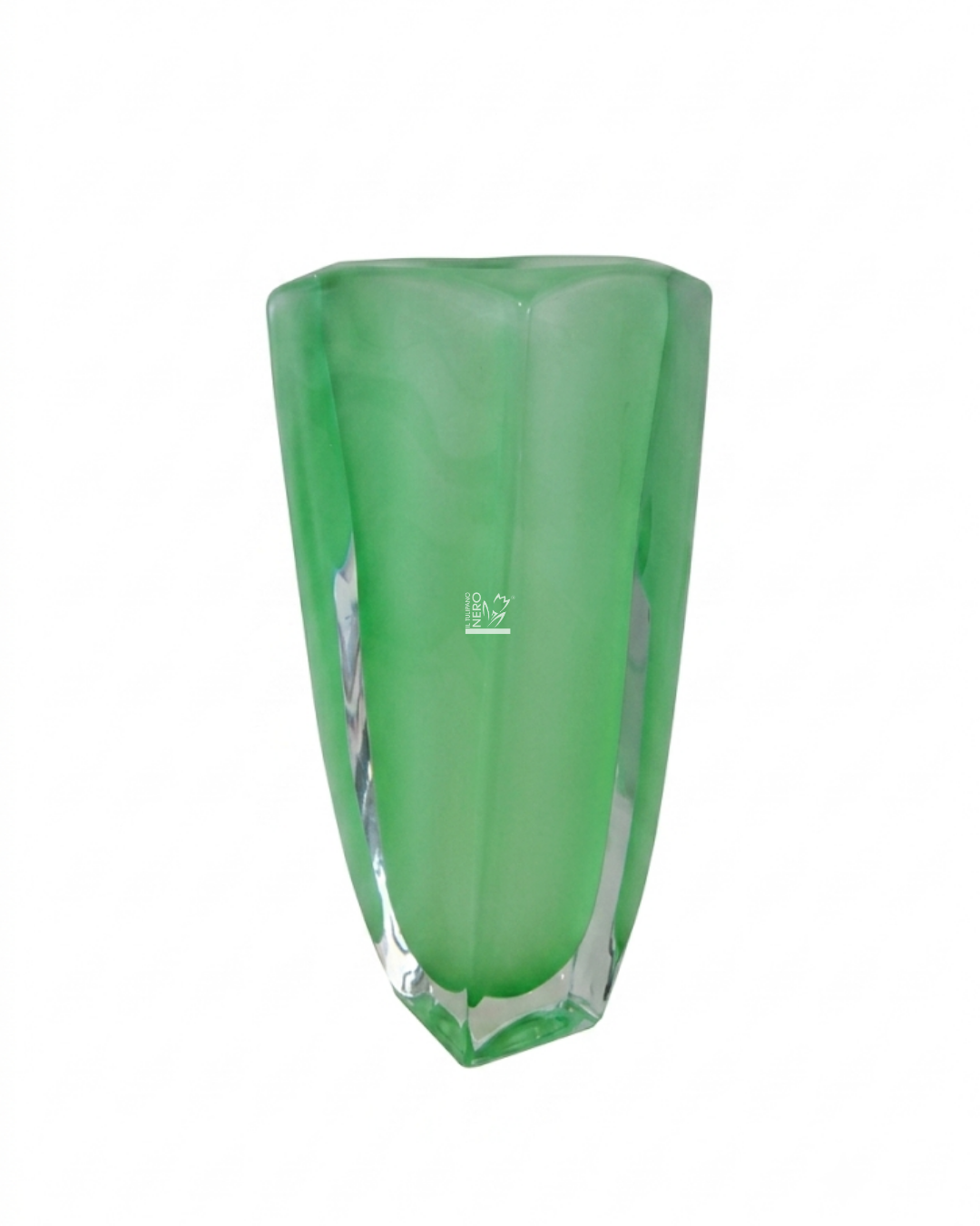 Vaso in Vetro Verde Satinato