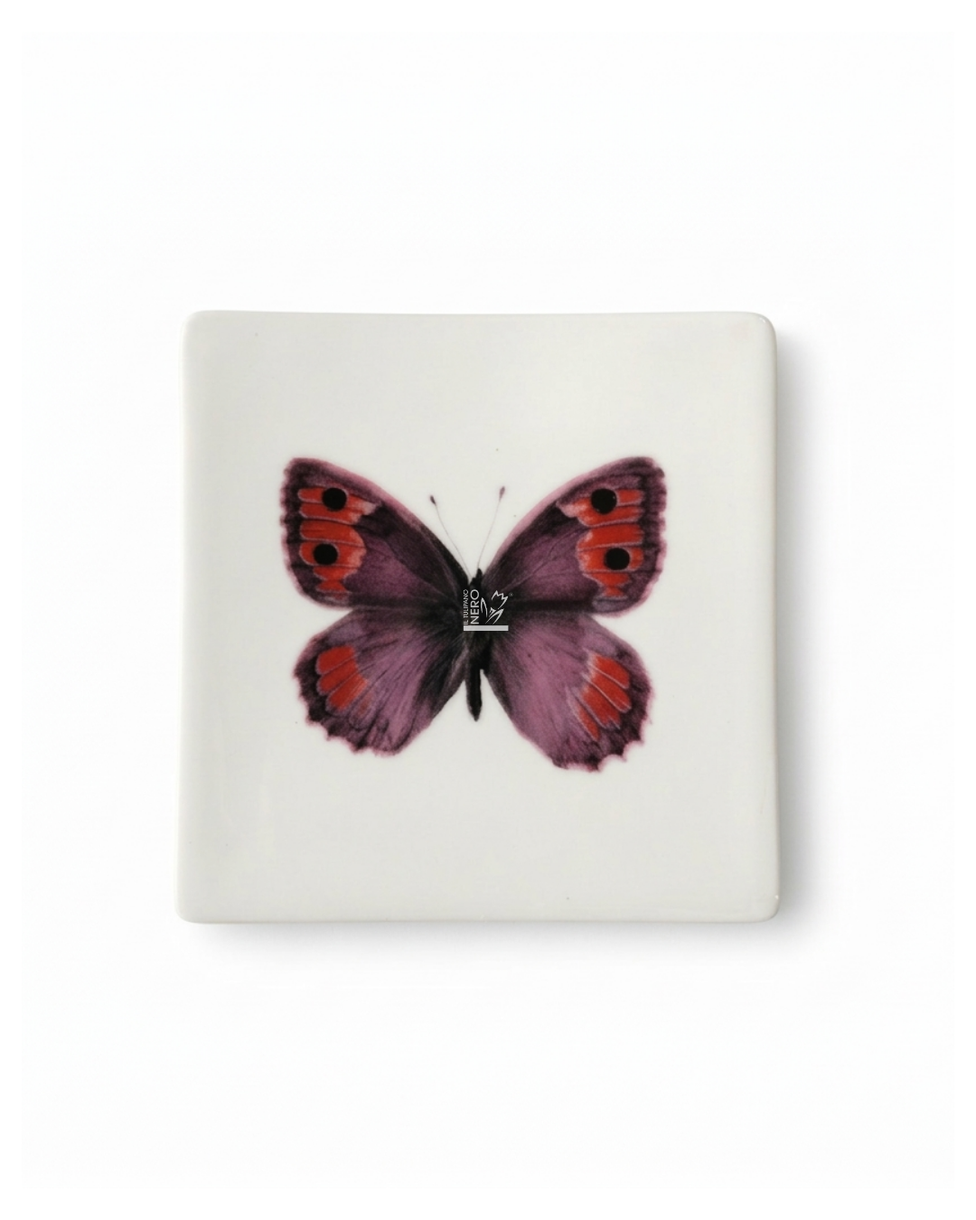 Sottobicchiere con Farfalla Viola e Rossa | HENRIETTE