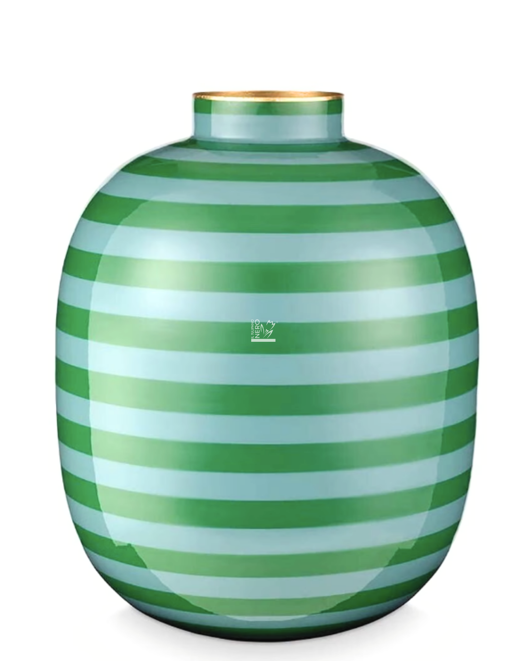 Vaso in Metallo a Righe Viola