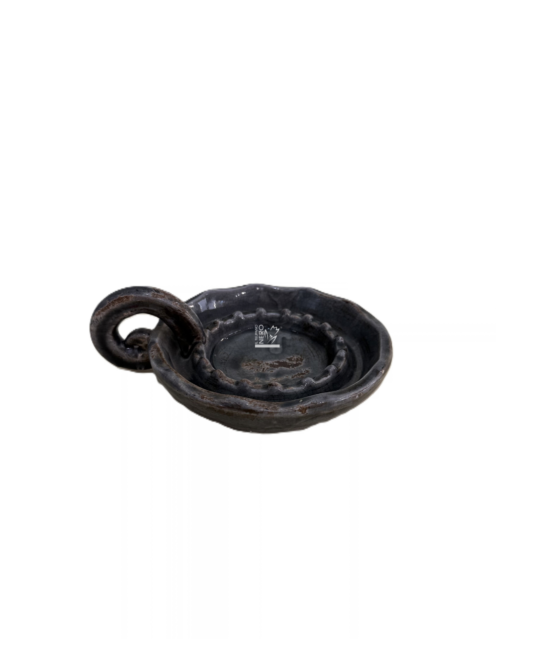 Portacandele in Ceramica Antracite | Villa Collection