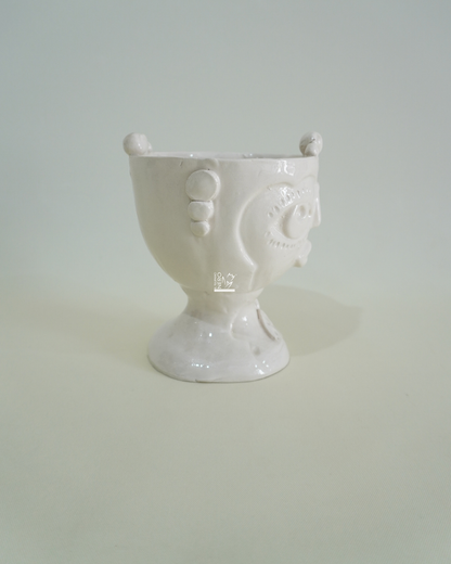 Coppa con Volto Bianco | VERUS Ceramiche