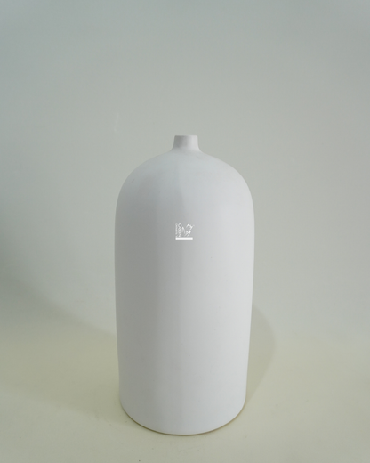 Vaso Monofiore Bianco Opaco Medio | EDG