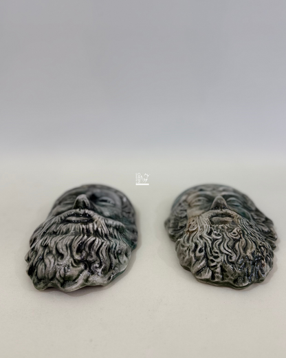 Coppia di Volti "Bronzi di Riace" | Ceramiche Artistiche Calabresi