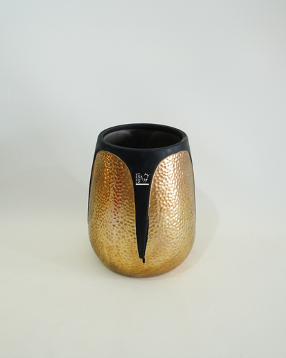 Vaso Alto Nero e Oro | EDG
