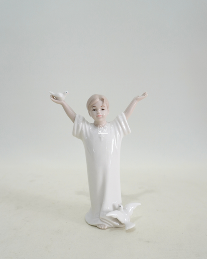 Bambino con Colombe Porcellana | Royal Class-HERVIT
