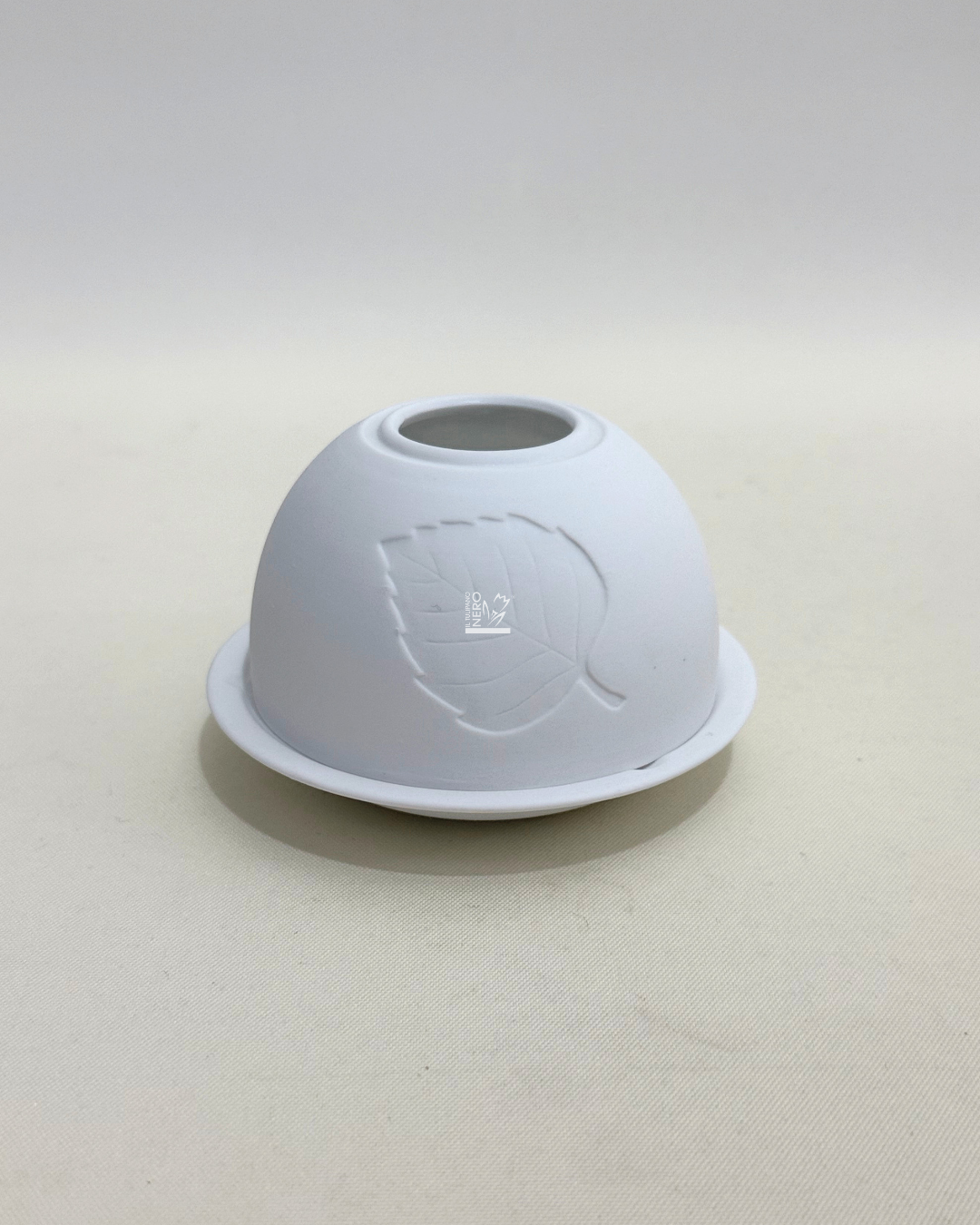 Portacandela con Decoro Foglia | HERVIT