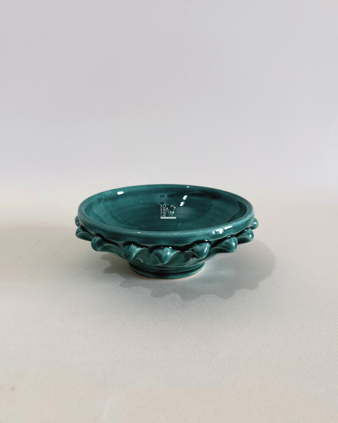 Pigna Aperta Verde Petrolio | Ceramiche Artistiche Calabresi