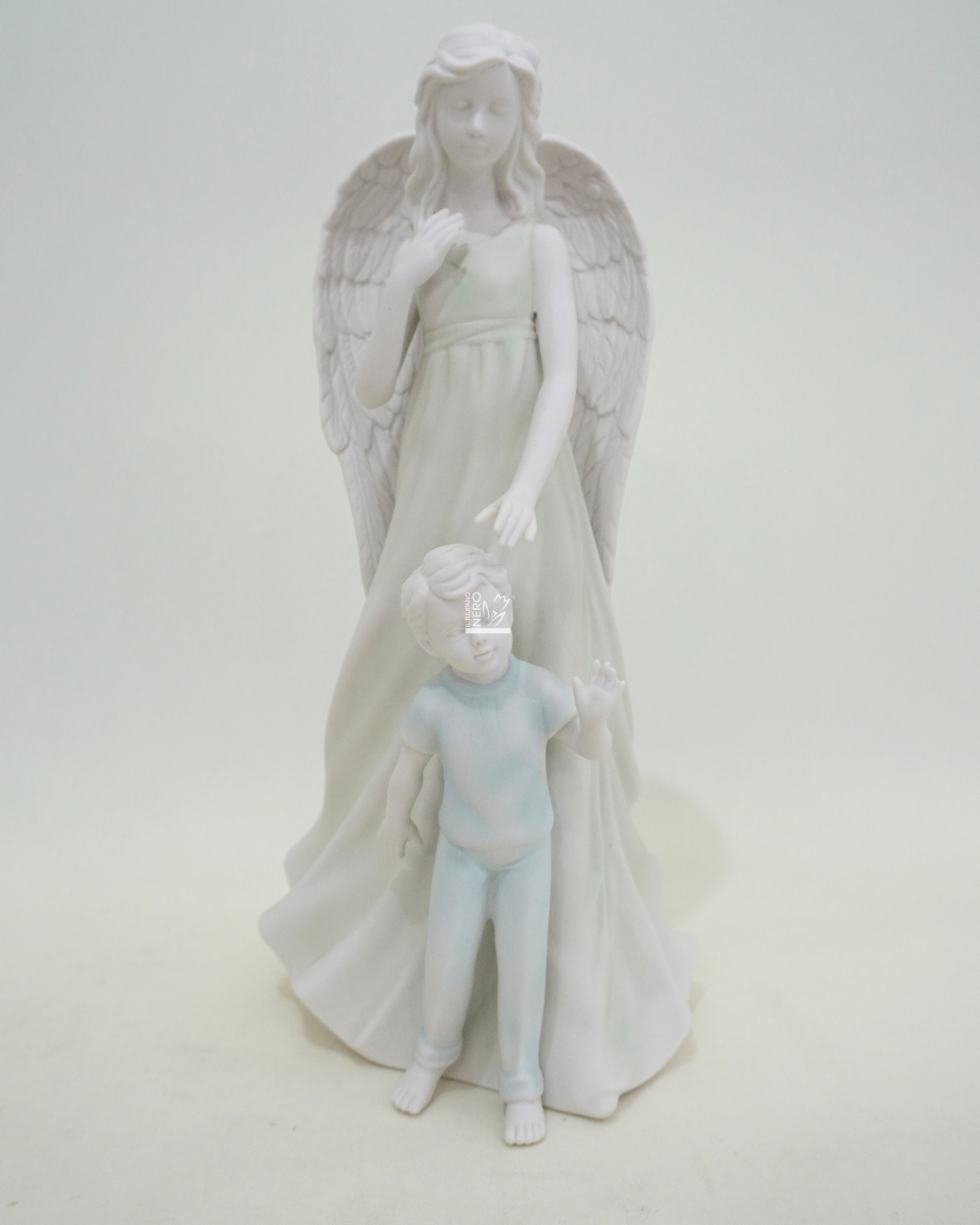Statuina Angelo Custode con Bimbo | Royal Class-HERVIT