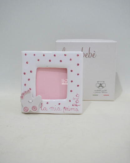 Cornice Portafoto in Ceramica Rosa | NEW DIFFUSION