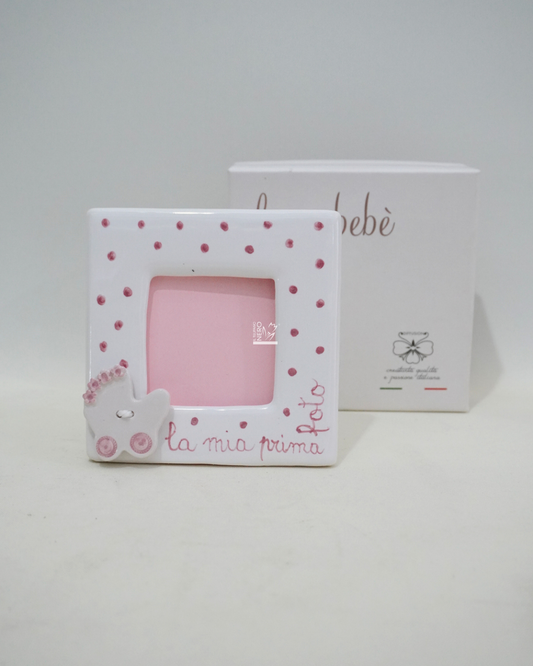 Cornice Portafoto in Ceramica Rosa | NEW DIFFUSION