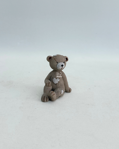Orsetto Seduto in Resina ,Beige