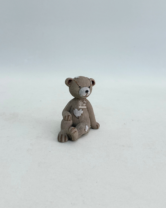 Orsetto Seduto in Resina ,Beige