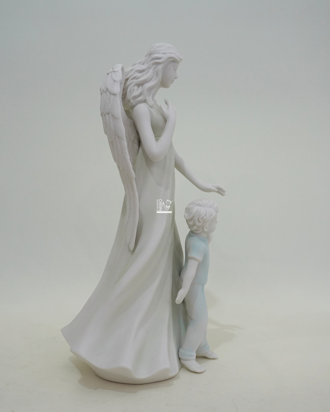 Statuina Angelo Custode con Bimbo | Royal Class-HERVIT