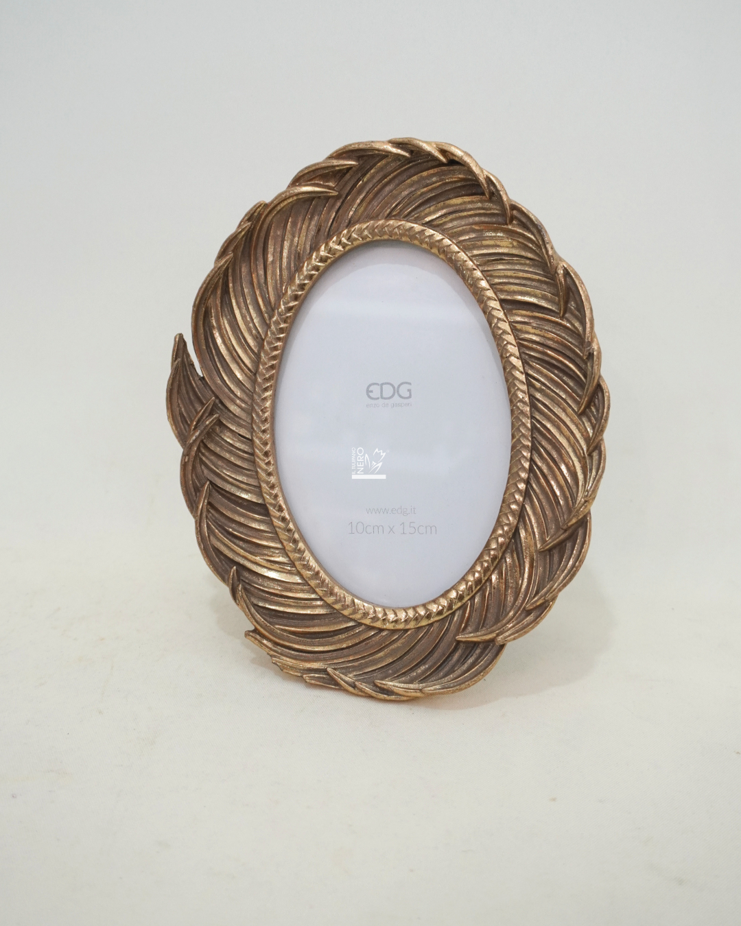 Cornice Ovale Foglie Oro | EDG