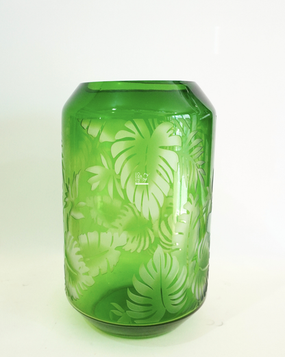 Vaso Vetro Verde Tropical Botanica
