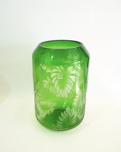 Vaso Vetro Verde Tropical Botanica