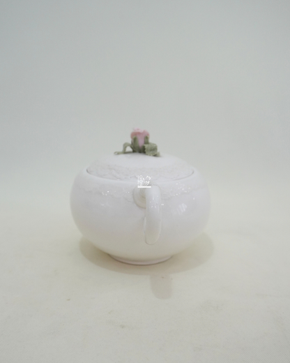 Teiera in Porcellana Bianca con Fiore | Royal Class-HERVIT
