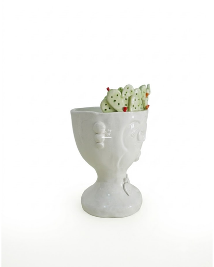 Coppa con Volto e Fichi d'India Piccolo | VERUS Ceramiche