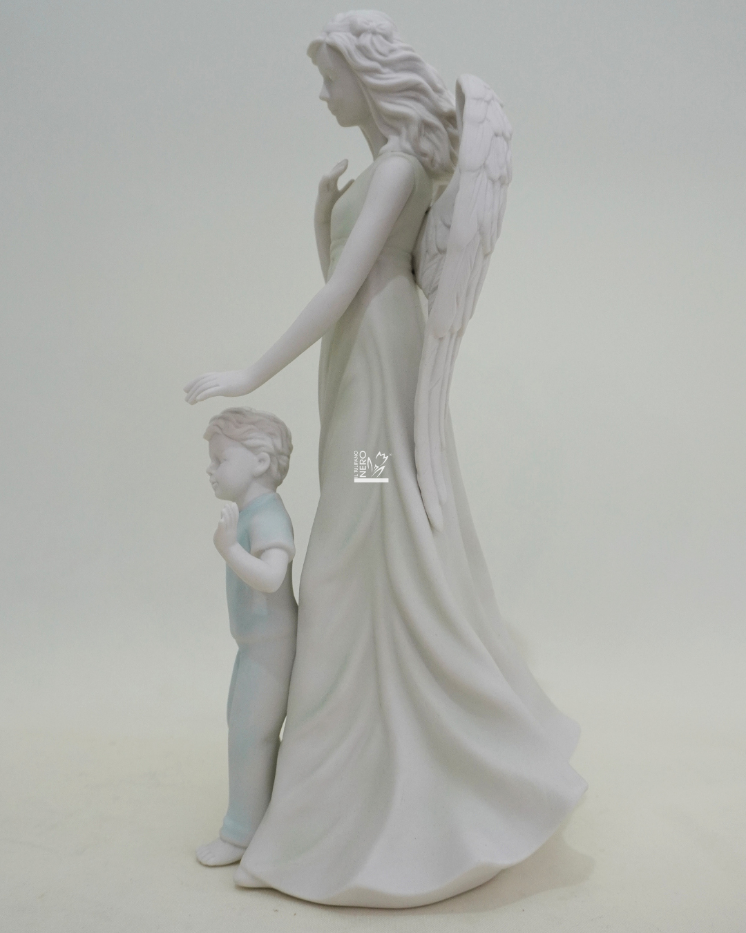 Statuina Angelo Custode con Bimbo | Royal Class-HERVIT