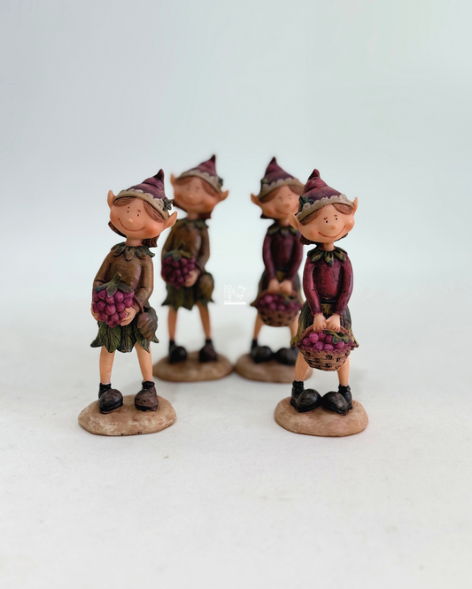 Set Quattro Elfi Con Mirtilli | PABEN