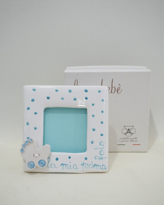 Cornice Portafoto in Ceramica Azzurra | NEW DIFFUSION