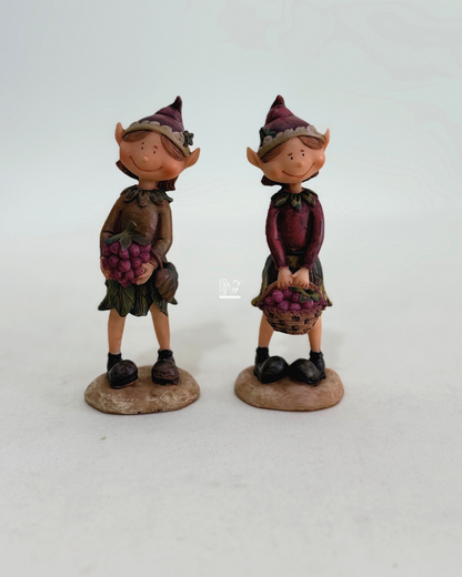 Set Quattro Elfi Con Mirtilli | PABEN