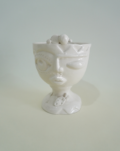 Coppa con Volto Bianco | VERUS Ceramiche