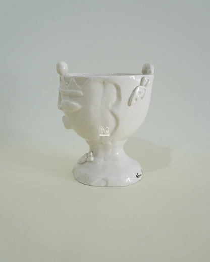 Coppa con Volto Bianco | VERUS Ceramiche