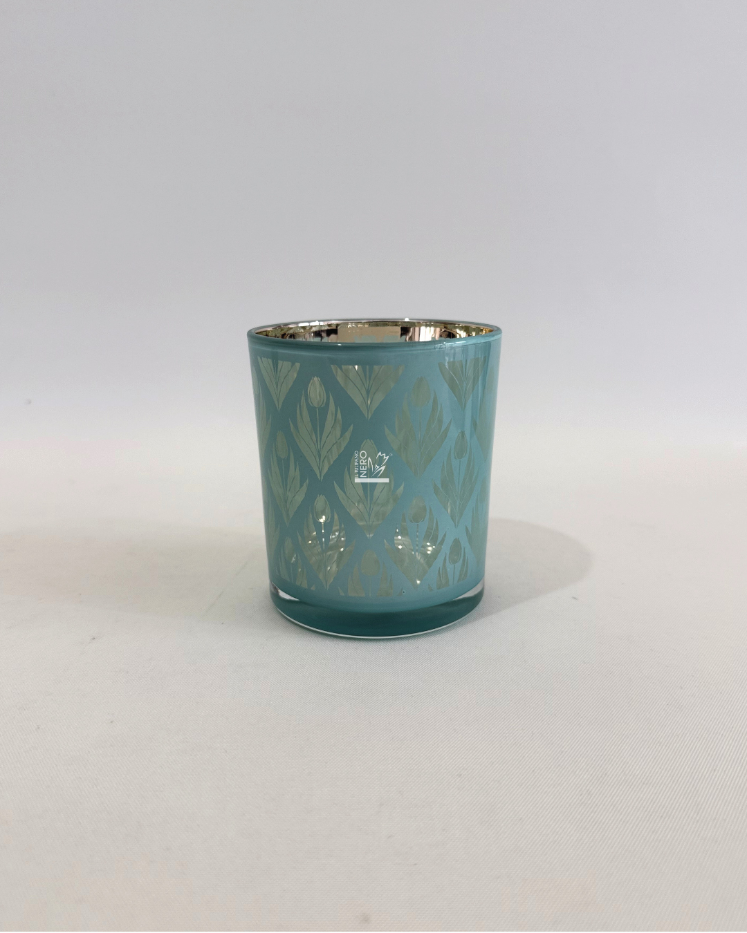Portacandela Tulipano Rombi Cilindro Azzurro | EDG