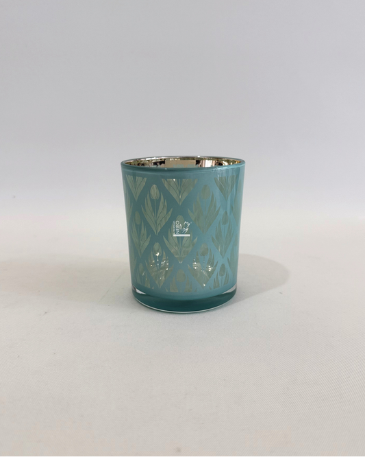 Portacandela Tulipano Rombi Cilindro Azzurro | EDG