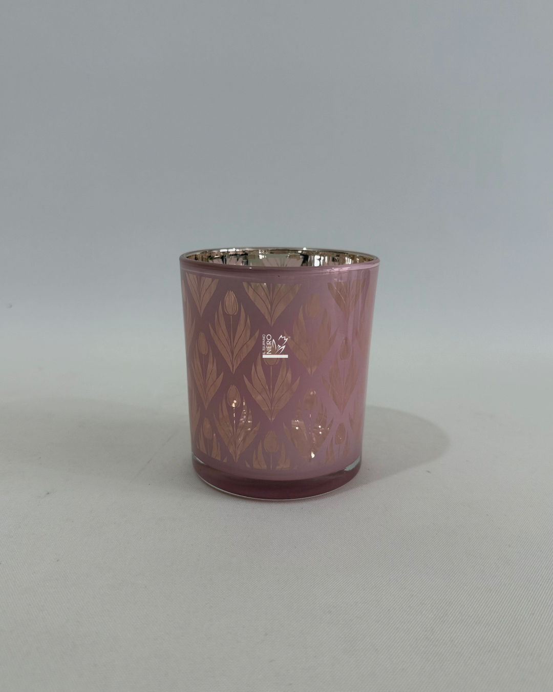Portacandela Tulipano Rombi Cilindro Rosa | EDG