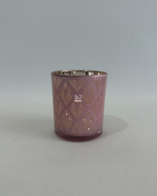 Portacandela Tulipano Rombi Cilindro Rosa | EDG