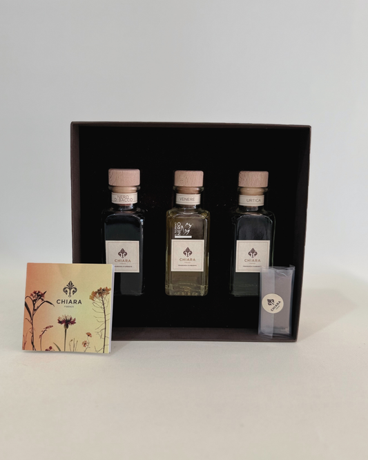 Cofanetto 3 Bottiglie Nero di Bacco, Venere, Urtica 100 ml | CHIARA FIRENZE