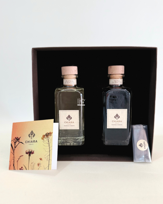 Cofanetto 2 Bottiglie Bianco di Bacco, Nero di Bacco 200 ml | CHIARA FIRENZE