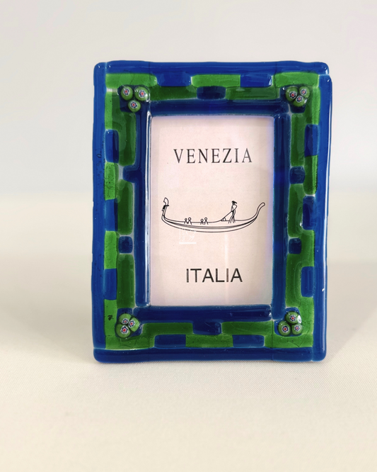 Cornice in Vetro Blu e Verde