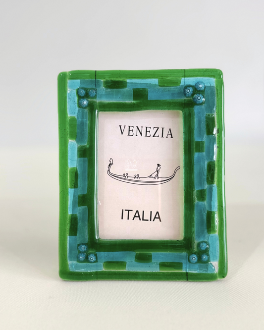Cornice in Vetro Verde e Azzurra